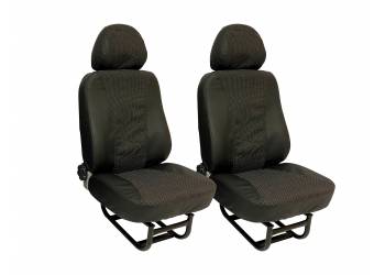 Чехлы на передние сиденья Люкс УАЗ 469, 452 (комбинированные), черная строчка, 2 шт